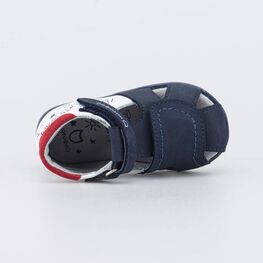 022158-21 Кожаные сандалии Первые шаги Серфер для мальчики синий + белый фото №4