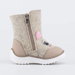 167070-43 Валенки на молнии Котенок для девочки бежевый фото №2