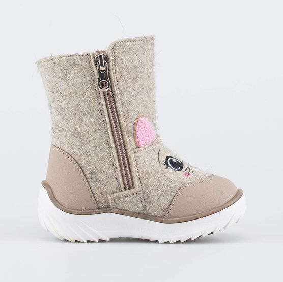 167070-43 Валенки на молнии Котенок для девочки бежевый фото №2
