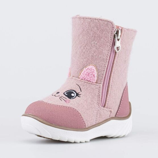 167070-44 Валенки на молнии Котенок для девочки розовый