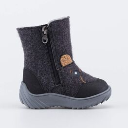 167071-42 Серые валенки на молнии Медвежонок для мальчики серый фото №2