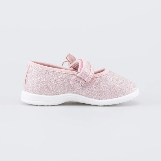 231286-11 Праздничные текстильные туфли Бабочка для девочки розовый фото №2