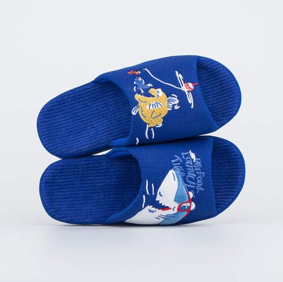 731169-11 Домашние тапочки Веселая рыбалка для мальчики синий фото №4