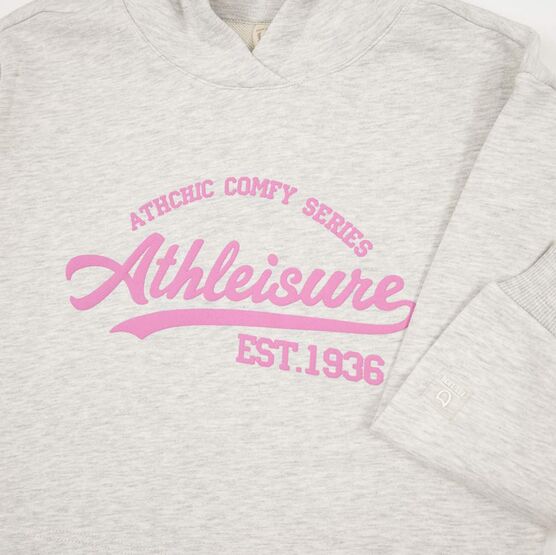 07864071-40 Костюм худи + брюки серый для девочки серый фото №3