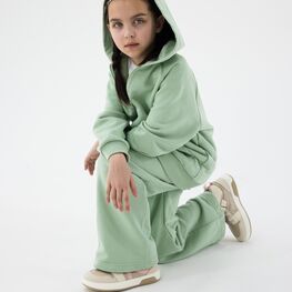 07864084-40 Костюм олимпийка + брюки зеленый для девочки зеленый фото №3