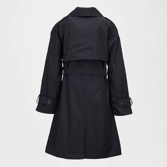 07872004-42 Плащ-тренч детский черный для девочки черный фото №3