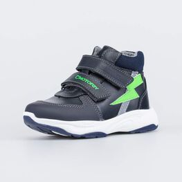 352376-32 Утепленные ботинки на осень/весну Молния для мальчики синий