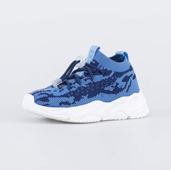441026-13 Кроссовки из вязаного текстиля синий для мальчики синий