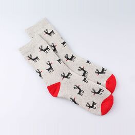 07042316-41 Носки детские махровые Олени светло-серый для универсальные светло-серый