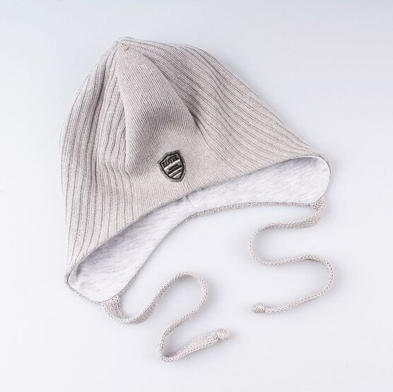 07711094-40 Шапка на весну, 50% хлопок, светло-серая для мальчики разноцветный