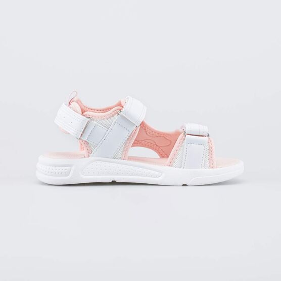 524118-11 Пляжные сандалии с LED Сердечки для девочки белый + розовый фото №2