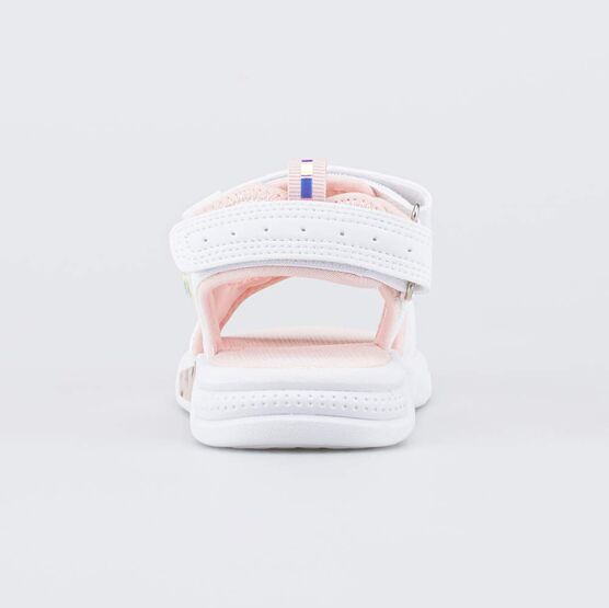 524118-11 Пляжные сандалии с LED Сердечки для девочки белый + розовый фото №5