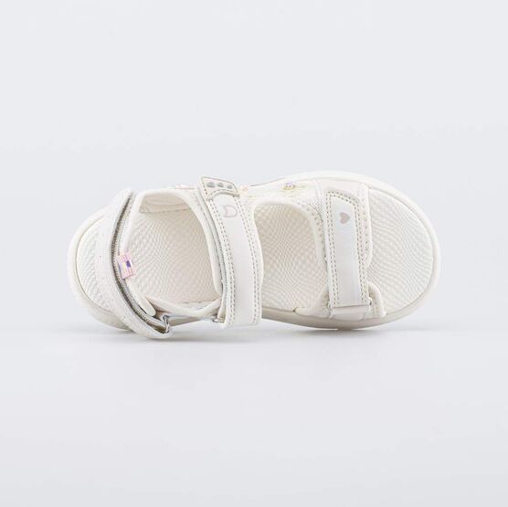 524118-12 Пляжные сандалии с LED Сердечки для девочки бежевый фото №4