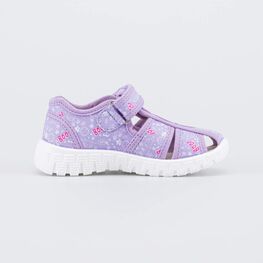 221167-11 Текстильные сандалии для девочки для девочки сиреневый фото №2