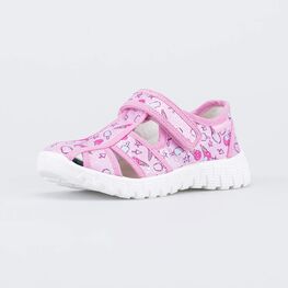 221170-11 Текстильные сандалии для девочки для девочки розовый