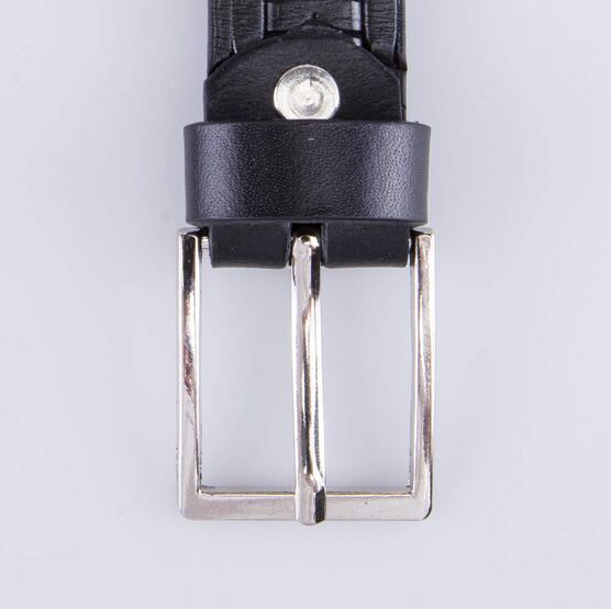 03704002-20 Ремень кожаный черный для мальчики черный фото №5