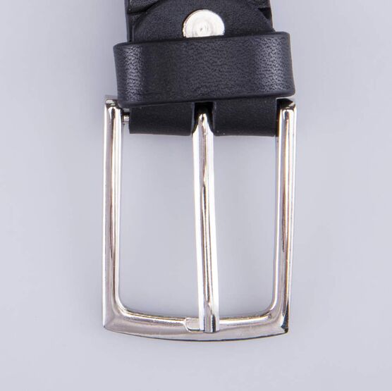 03704003-20 Ремень кожаный черный для мальчики черный фото №5