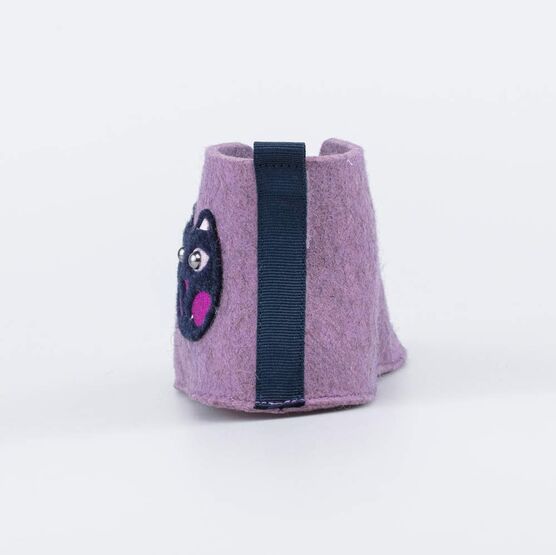 837007-01 Чуни войлочные женские Кот для девочки сиреневый фото №5
