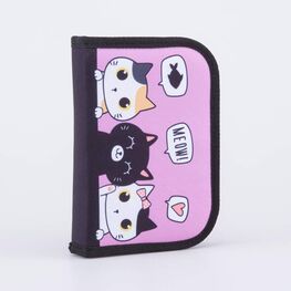 02817331-40 Школьный набор Рюкзак Мешок Пенал КК для девочки черный + розовый фото №4