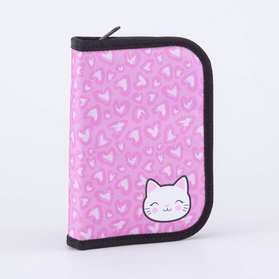 02817333-40 Школьный набор Рюкзак Мешок Пенал КК для девочки чер-роз фото №4