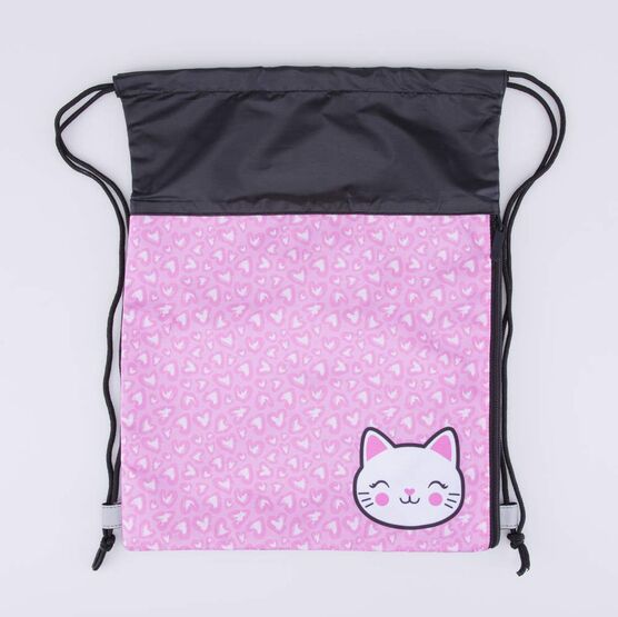 02817333-40 Школьный набор Рюкзак Мешок Пенал КК для девочки чер-роз фото №5