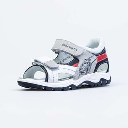 324051-21 Сандалии для мальчика для мальчики бел-син-сер