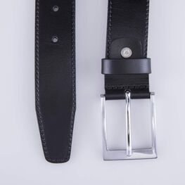 03704004-30 Ремень кожаный для мальчика Черный для мальчики черный фото №3