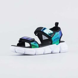 724033-11 Пляжная обувь для девочки чер-цве