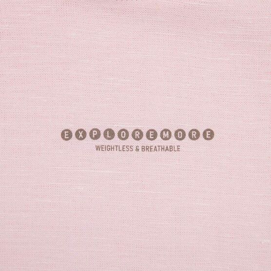 07864080-40 Костюм льняной худи + шорты розовый для девочки розовый фото №3