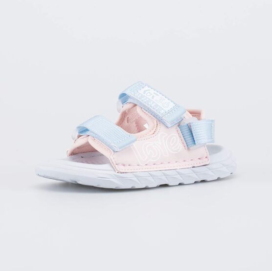 324088-12 Пляжная обувь для девочки Любовь розово-голубой для девочки розовый + голубой