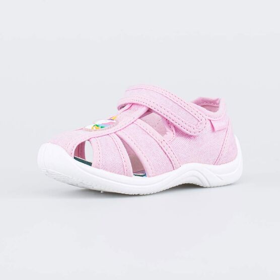 221149-12 Текстильные сандалии Единорожка для девочки розовый