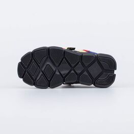 724028-15 Пляжные сандалии на липучках для мальчика-подростка для мальчики черный + желтый фото №3