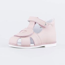 022137-22 Кожаные босоножки для девочки для девочки розовый