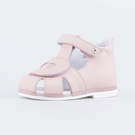 022137-22 Кожаные босоножки для девочки для девочки розовый