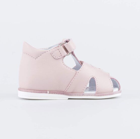 022137-22 Кожаные босоножки для девочки для девочки розовый фото №2