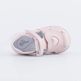 022137-22 Кожаные босоножки для девочки для девочки розовый фото №4