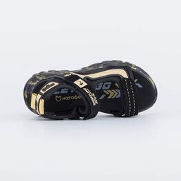 424010-22 Легкие сандалии для мальчика для мальчики чер-беж фото №4