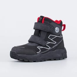 654853-42 Светоотражающие мембранные ботинки для мальчики черно-красный