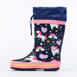 366222-11 Резиновые сапоги для девочки для девочки син-роз фото №2