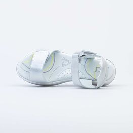 722035-21 Босоножки для девочки из натурального нубука для девочки серебрист. фото №4