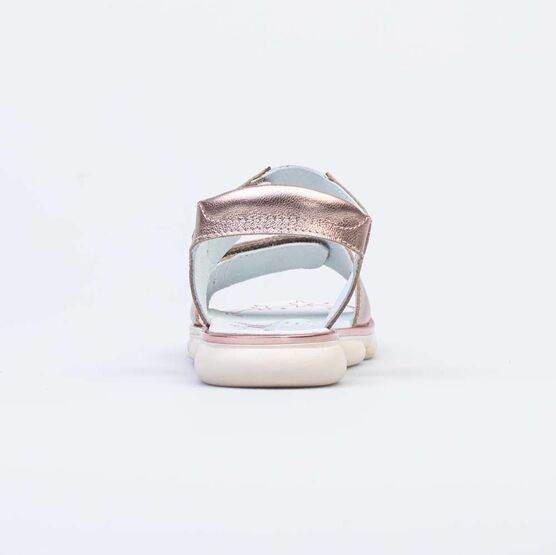 522163-22 Босоножки для девочки кожаные для девочки бронзовый фото №5