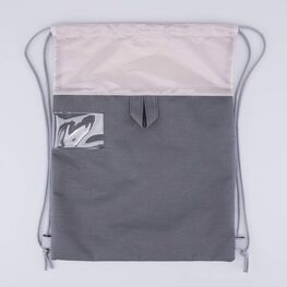 02808230-40 Мешок для обуви Котики для девочки серый + розовый фото №2