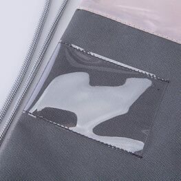 02808230-40 Мешок для обуви Котики для девочки серый + розовый фото №4