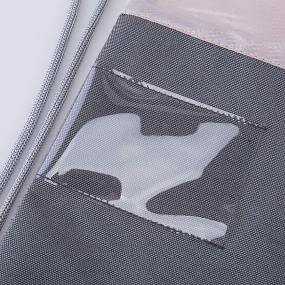 02808230-40 Мешок для обуви Котики для девочки серый + розовый фото №4