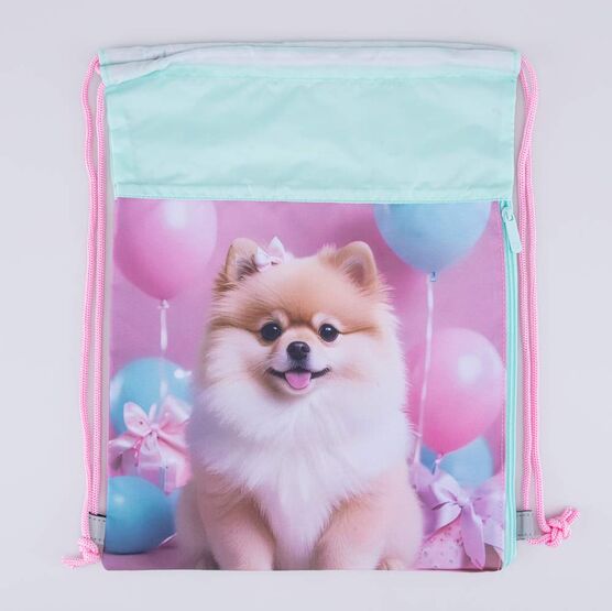 02808232-40 Мешок для обуви Милашка КК для девочки розовый + голубой