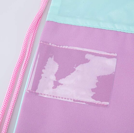 02808232-40 Мешок для обуви Милашка КК для девочки розовый + голубой фото №4