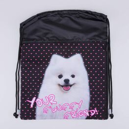 02808235-40 Мешок для обуви Пушистик черный для девочки черный