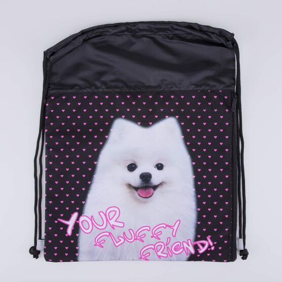 02808235-40 Мешок для обуви Пушистик черный для девочки черный