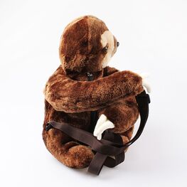 02003078-00 Плюшевый рюкзак Ленивец для универсальные коричневый фото №3