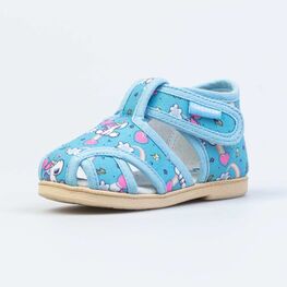 221118-73 Текстильная обувь для малышей для девочки голубой